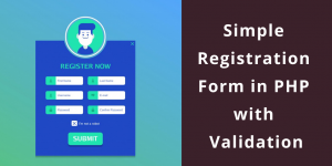 User Registration System using PHP and MySQL Database