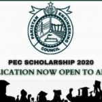 PEC (Pakistan Engineering Council) Scholarship 2020