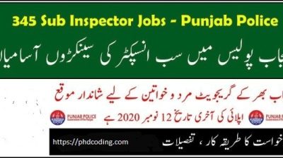PPSC sub inspector jobs 2020