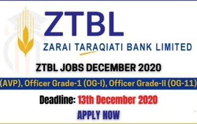 ZTBL Jobs December 2020