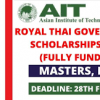 Royal Thai Government Scholarship 2021