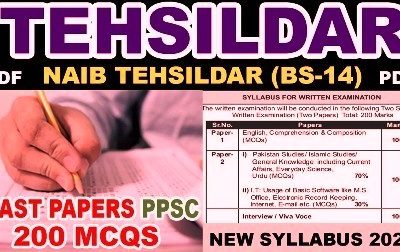 PPSC Tehsildar Past Papers