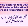 PPSC Lecturer Education Past Paper