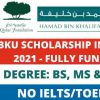 Hammad Bin Khalifa University Scholarship in Qatar 2021