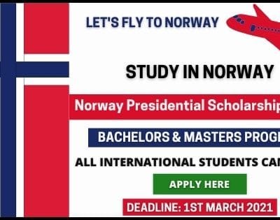 Norway Presidential Scholarships 2021