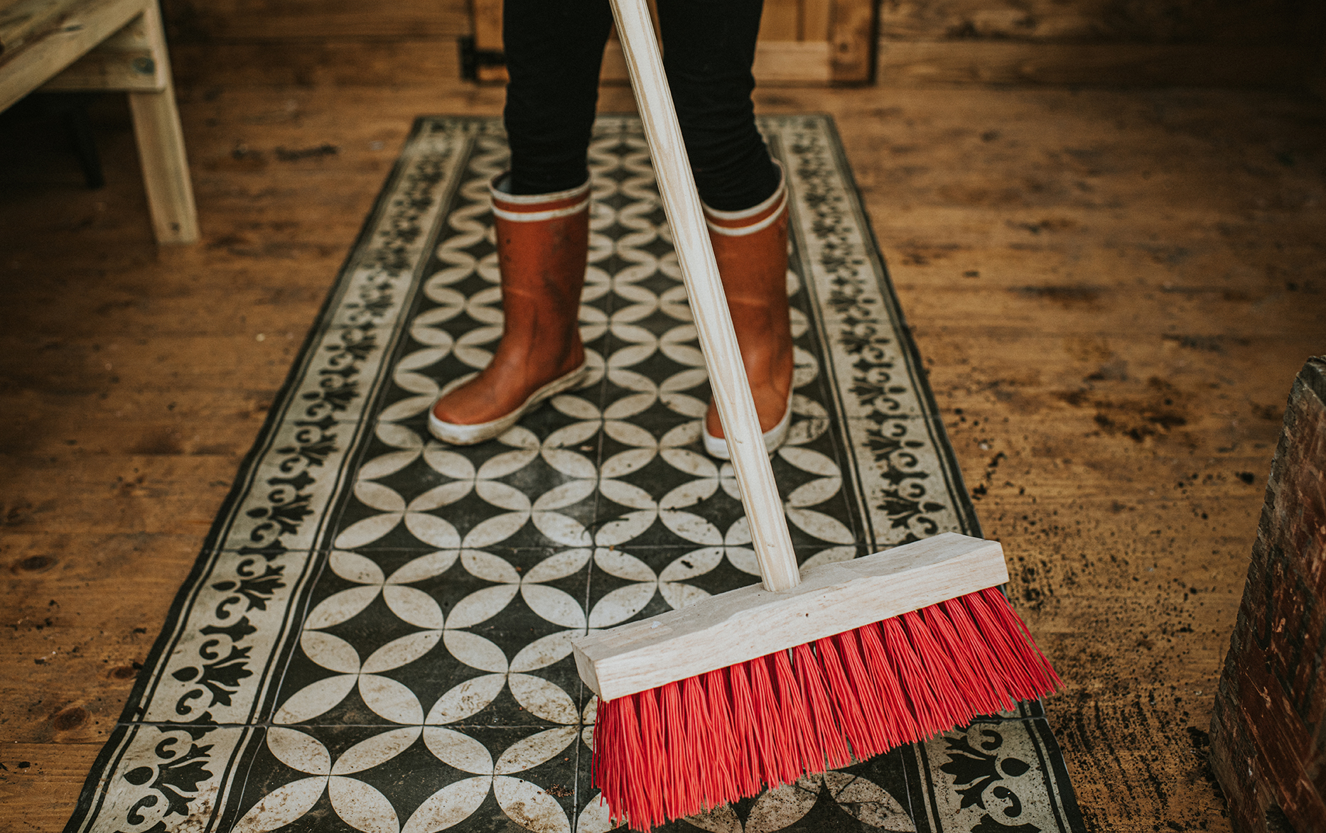 Remove the debris or dust from carpet