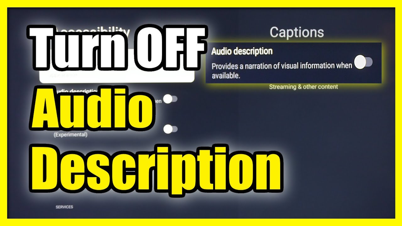 turn off audio description on youtube video